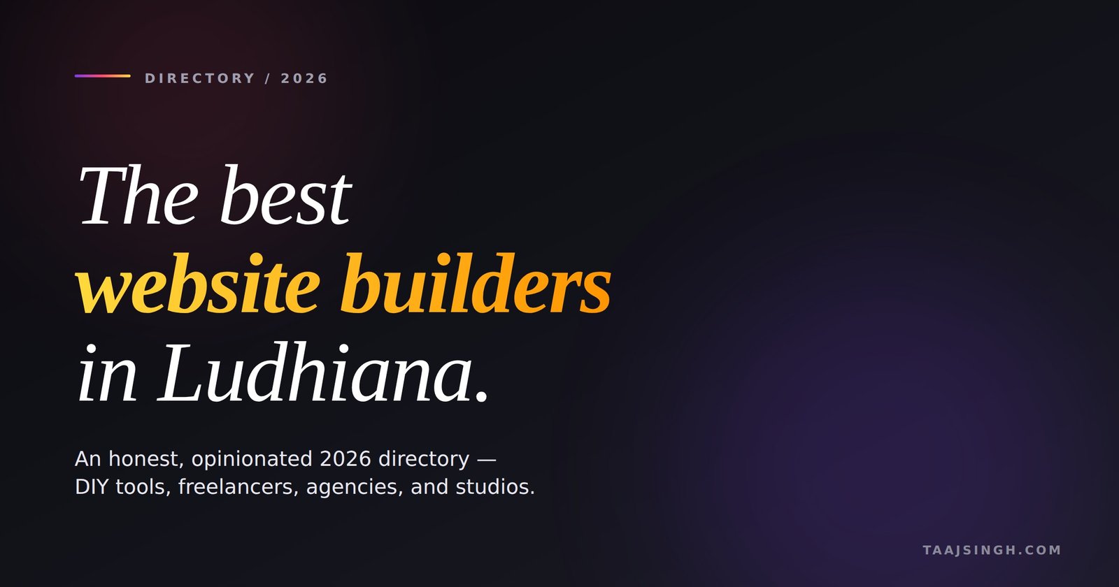 Best website builders & web design agencies in Ludhiana — 2026 guide